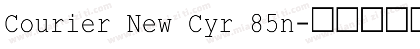 Courier New Cyr 85n字体转换
